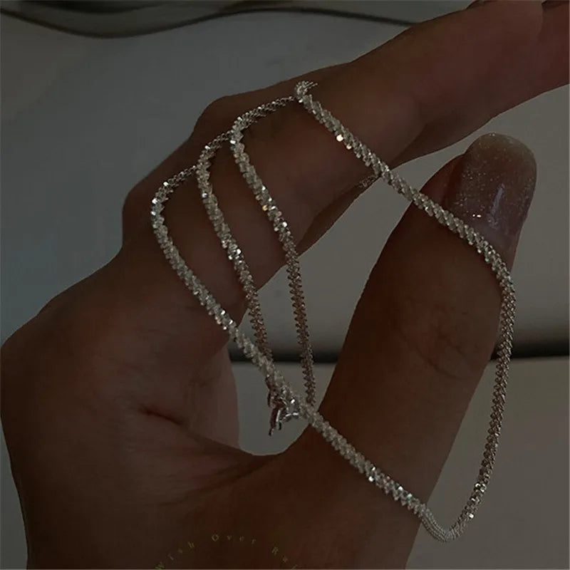 Sparkling Clavicle Chain Necklace