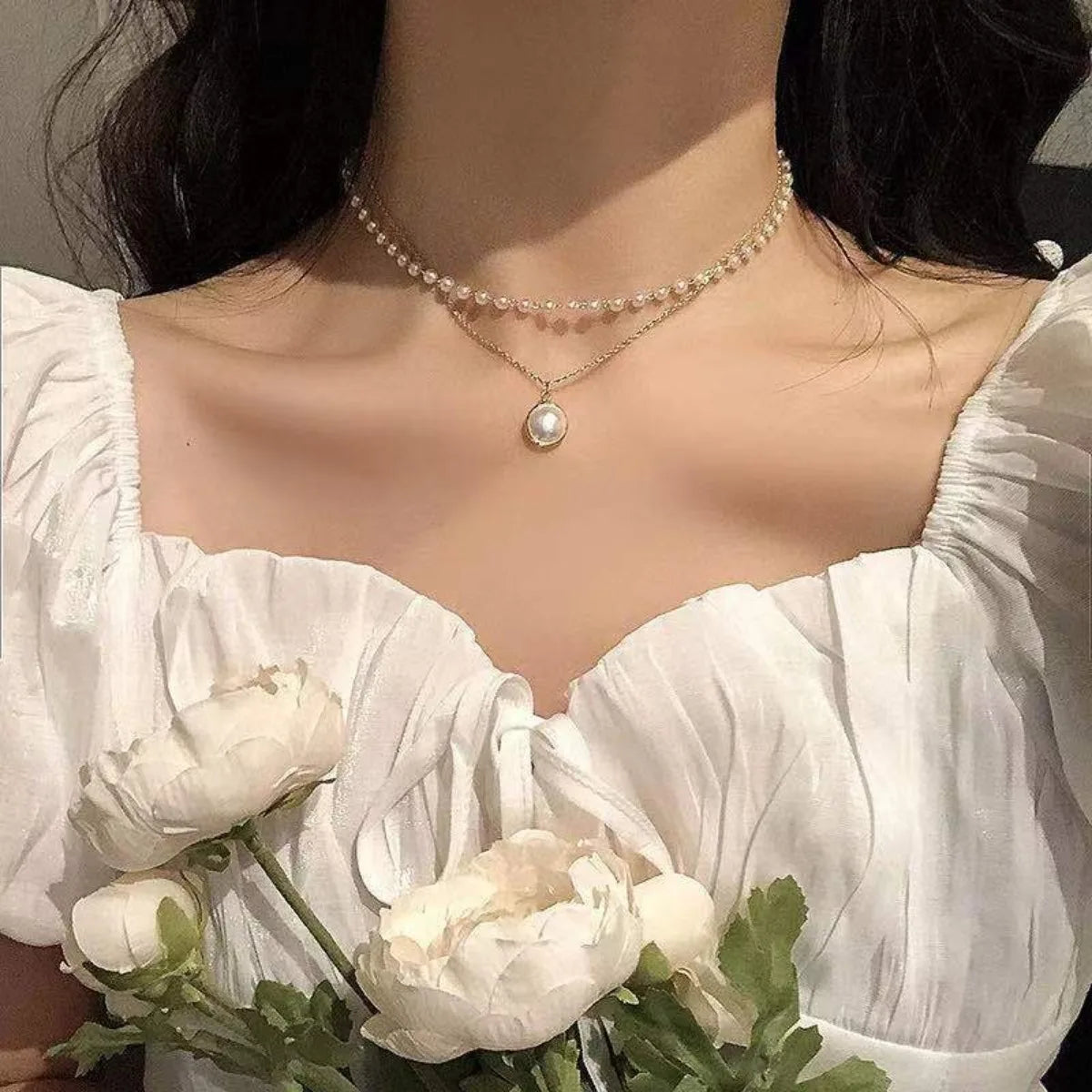 Simple Pearl Necklace