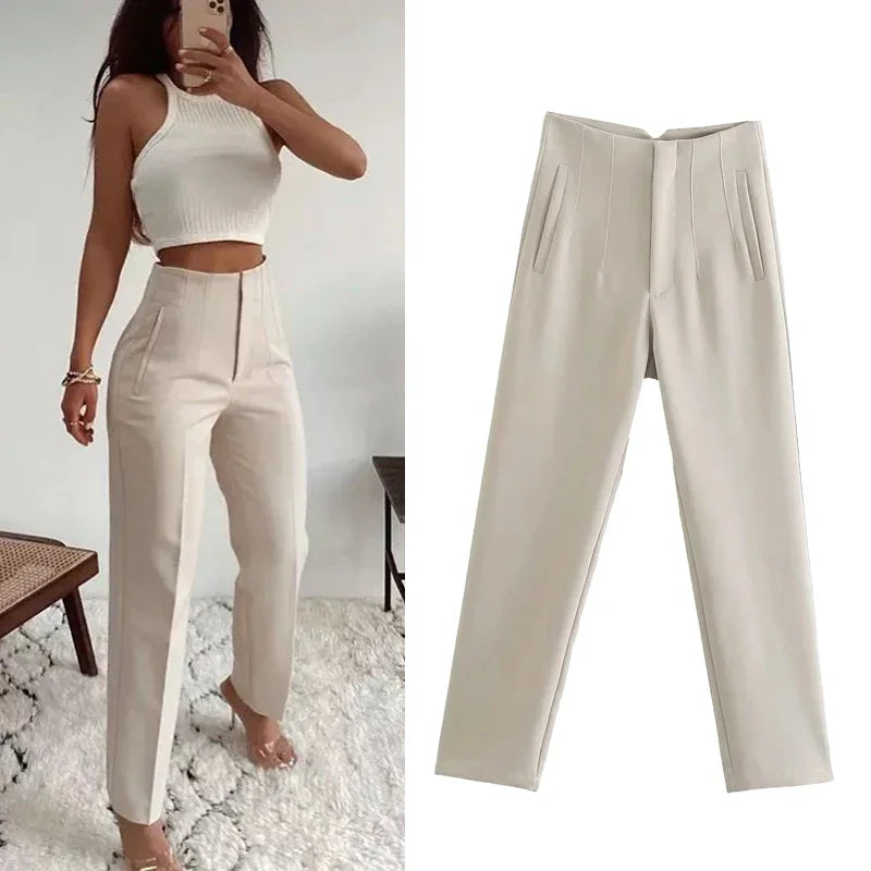 High waist Formal Office Pants