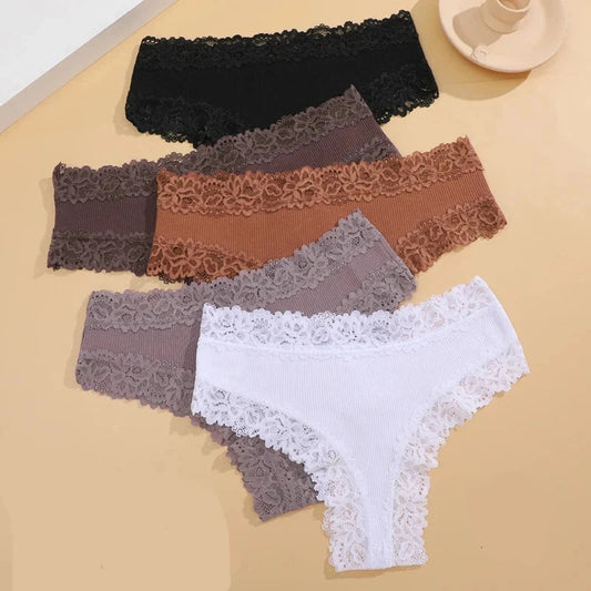 Lace Seamless Cotton Panties