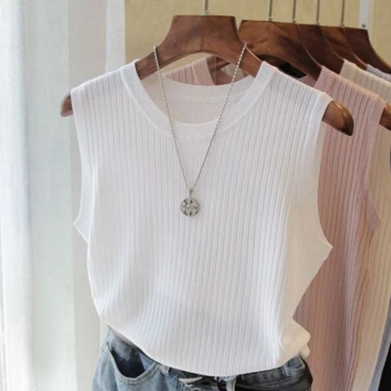 Elegant Sleeveless Women Blouse