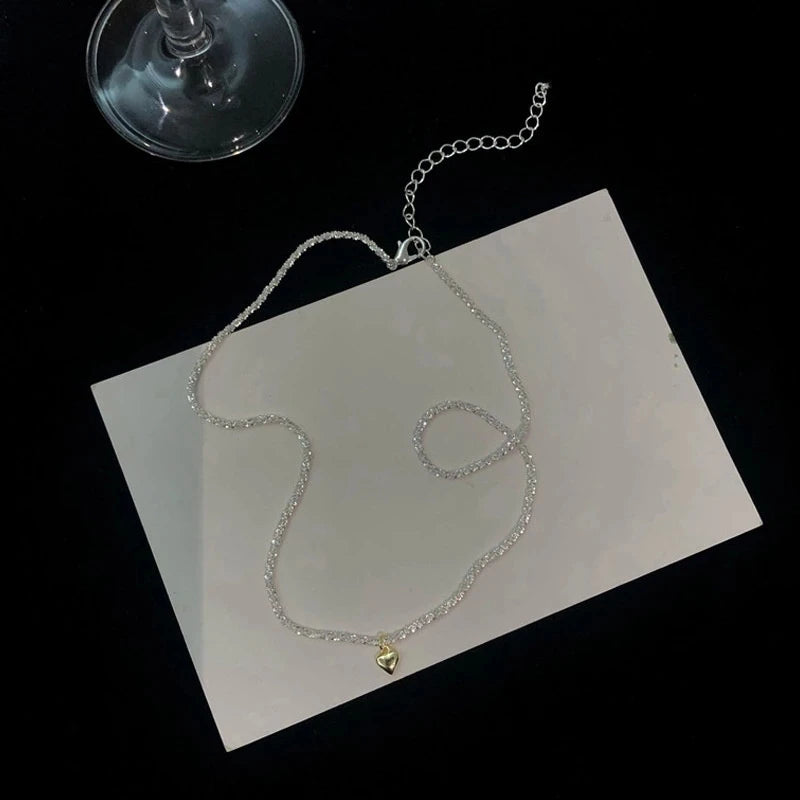 Sparkling Clavicle Chain Necklace